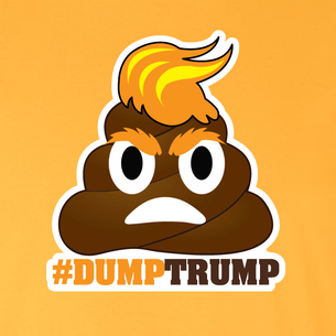 "#DumpTrump" Graphic (on Gold Tee)