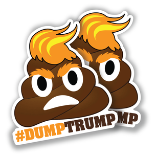 "#DumpTrump" 3" x 4" Custom-Shape Sticker