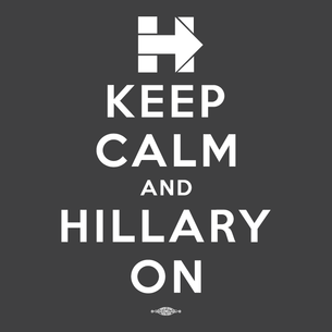 "Keep Calm and Hillary On" Graphic (on Dark Heather Grey Tee)