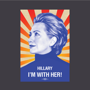 "I'm With Her" Graphic (on Dark Heather Tee)