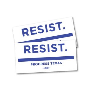 Two "Resist." 8" x 4" Stickers