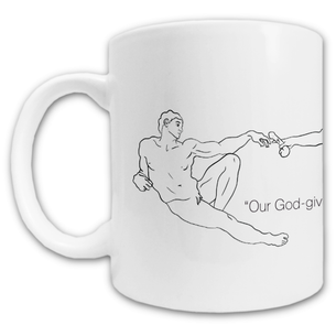 "Creation of Adam" Double-Sided Mug -- 11oz ceramic