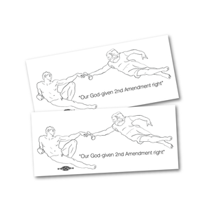 Two "Creation of Adam" Stickers 9" x 4"