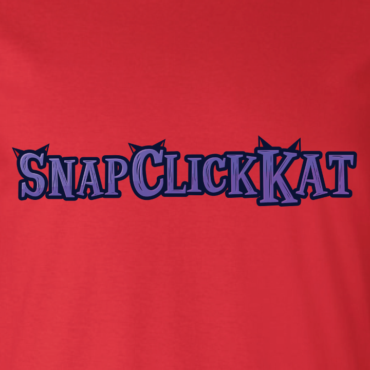 Snap Click Kat Ears Logo Graphic Sck On Red Tee Bumperactive