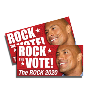 Two "Rock the Vote" Vinyl Stickers ( 7.5" x 3.75")