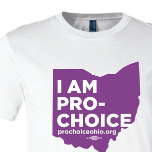 "I am Pro-Choice" logo graphic (On White Tee)
