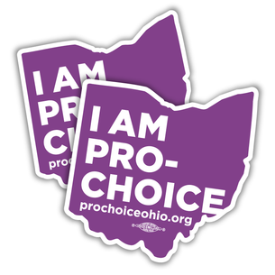 Two "I am Pro-Choice" Vinyl Stickers ( 4" x 4")