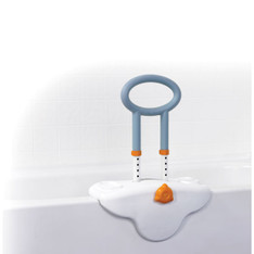 Michael Graves Clamp On Height Adjustable Tub Rail with Soft Cover Soap and Shampoo Dish - mg12050sc