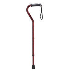 Adjustable Height Offset Handle Red Crackle Cane with Gel Hand Grip - rtl10372rc