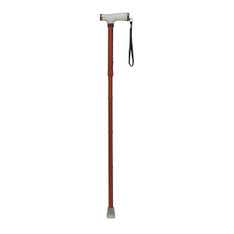 Wood Colored Folding Canes with Glow Gel Grip Handle - rtl10304wo