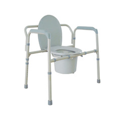 Heavy Duty Bariatric Folding Bedside Commode Seat - 11117n-1