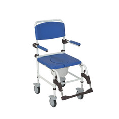 Aluminum Shower Commode Transport Chair - nrs185007