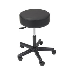 Padded Seat Revolving Pneumatic Adjustable Height Stool with Plastic Base - 13079