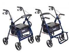 Duet Blue Transport Wheelchair Rollator Walker - 795b