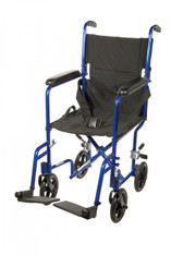 Lightweight Blue Transport Wheelchair - atc17-bl