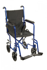 Lightweight Blue Transport Wheelchair - atc19-bl