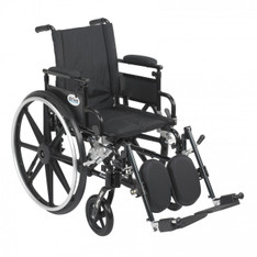 Viper Plus GT Wheelchair with Flip Back Removable Adjustable Desk Arm and Elevating Leg Rest - pla418fbdaarad-elr