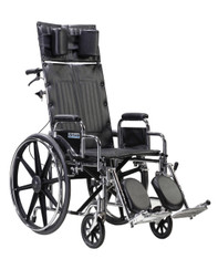 Sentra Reclining Wheelchair with Detachable Desk Arms - std18rbdda