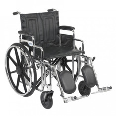 Sentra Extra Heavy Duty Wheelchair with Detachable Desk Arms and Elevating Leg Rest - std20dda-elr
