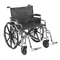 Sentra Extra Heavy Duty Wheelchair with Detachable Desk Arms and Swing Away Footrest - std24dda-sf