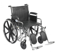 Sentra EC Heavy Duty Wheelchair with Detachable Desk Arms and Elevating Leg Rest - std20ecddahd-elr