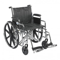 Sentra EC Heavy Duty Wheelchair with Detachable Desk Arms and Swing Away Footrest - std20ecddahd-sf