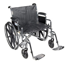 Sentra EC Heavy Duty Wheelchair with Detachable Desk Arms and Swing Away Footrest - std22ecdda-sf