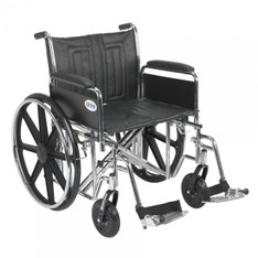 Sentra EC Heavy Duty Wheelchair with Detachable Full Arms and Swing Away Footrest - std22ecdfa-sf