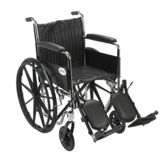 Chrome Sport Wheelchair with Full Arms and Elevating Leg Rest - cs18fa-elr