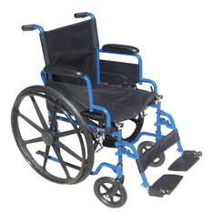 Blue Streak Wheelchair with Flip Back Desk Arms and Swing Away Footrest - bls20fbd-sf