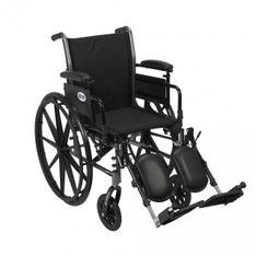 Cruiser III Light Weight Wheelchair with Flip Back Removable Adjustable Desk Arms and Elevating Leg Rest - k316adda-elr