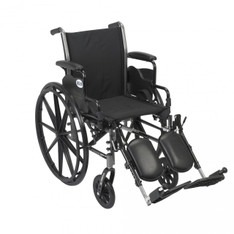 Cruiser III Light Weight Wheelchair with Flip Back Removable Desk Arms and Elevating Leg Rest - k316dda-elr
