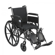 Cruiser III Light Weight Wheelchair with Flip Back Removable Full Arms and Elevating Leg Rest - k316dfa-elr
