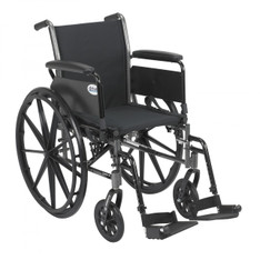 Cruiser III Light Weight Wheelchair with Flip Back Removable Full Arms and Swing Away Footrest - k318dfa-sf