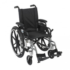 Viper Wheelchair with Flip Back Removable Desk Arms and Swing Away Footrest - l414dda-sf