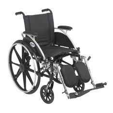 Viper Wheelchair with Flip Back Removable Desk Arms and Elevating Leg Rest - l416dda-elr