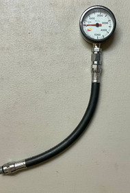 Used - Dive Rite Brass/Glass Pressure Gauge with 10"  Hose
