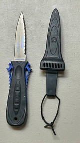 Used - Aqualung Squeeze Lock Titanium Stiletto Knife