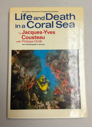 Used - Life and Death in a Coral Sea  by Jacques Cousteau 1971 Edition Hardcover Book