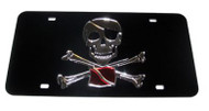 Scuba Pirate 2 Mirrored License Plate