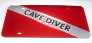 Cave Diver Dive Flag Mirrored License Plate