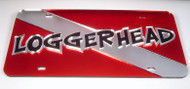 Loggerhead Dive Flag Mirrored License Plate