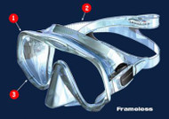 Atomic Aquatics Frameless Mask - Clear, Medium Fit
