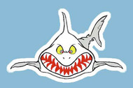 Angry Shark Sticker