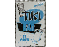 Tiki Bar Is Open Metal Sign