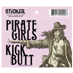 Pirate Girls Kick Butt Sticker