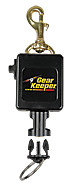 Flashlight Gear Keeper Retractor - Locking - Brass Snap Clip