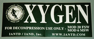 IANTD Oxygen Sticker