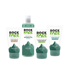 Rockface Bundle: Facewash,Scrub, Moisturiser + Shower Gel