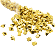 Gold Acrylic Crystal Ice Rocks - 1" Centerpiece Vase Filler Wedding Table Scatter & Crafts - 7.5 lbs (20 Cups, 1500 Pcs)